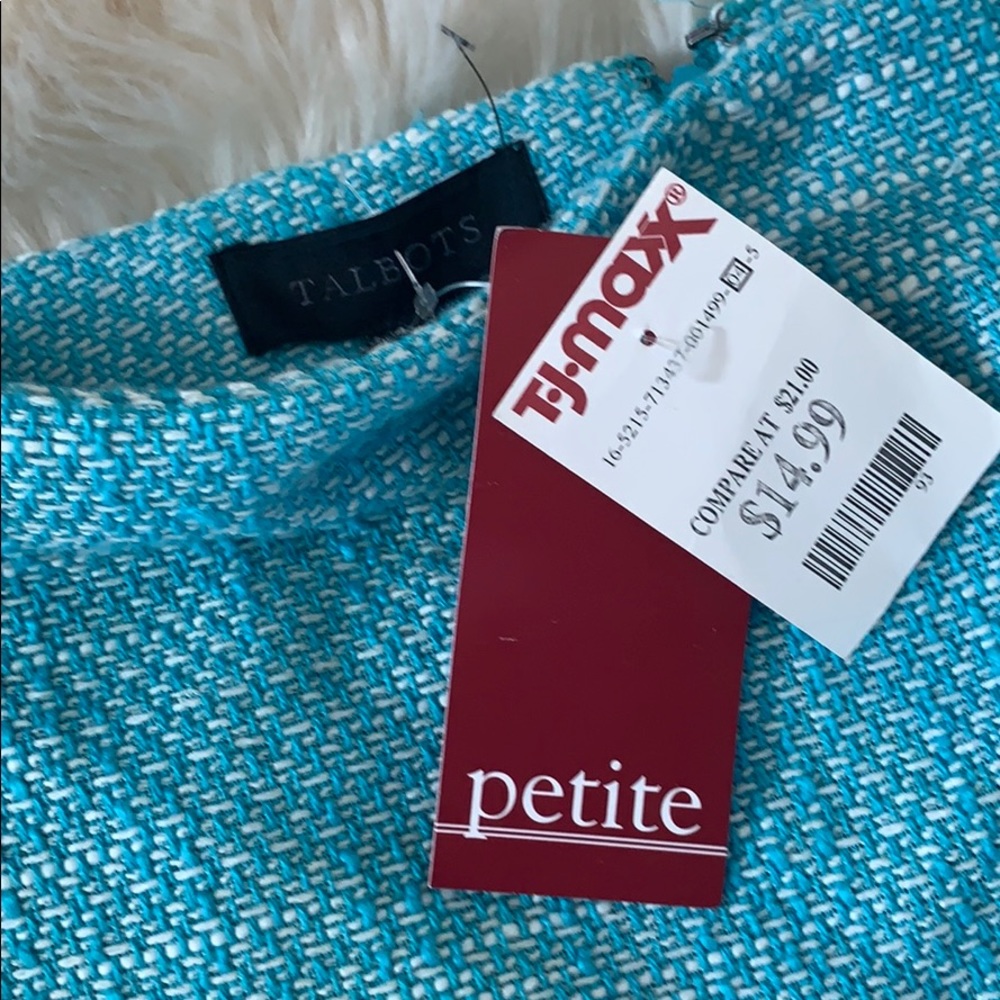 Turquoise Tweed Skirt